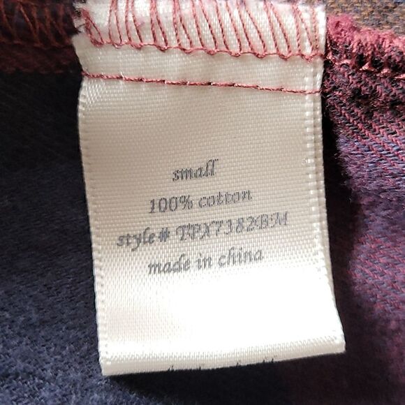 Miami Plaid Button Down Roll Tap Sleeve Shirt Size S - Picture 12 of 13